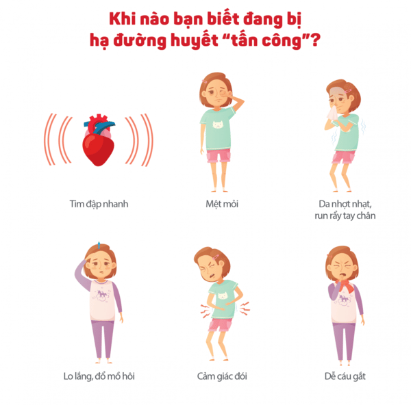 dấu hiệu hạ đường huyết