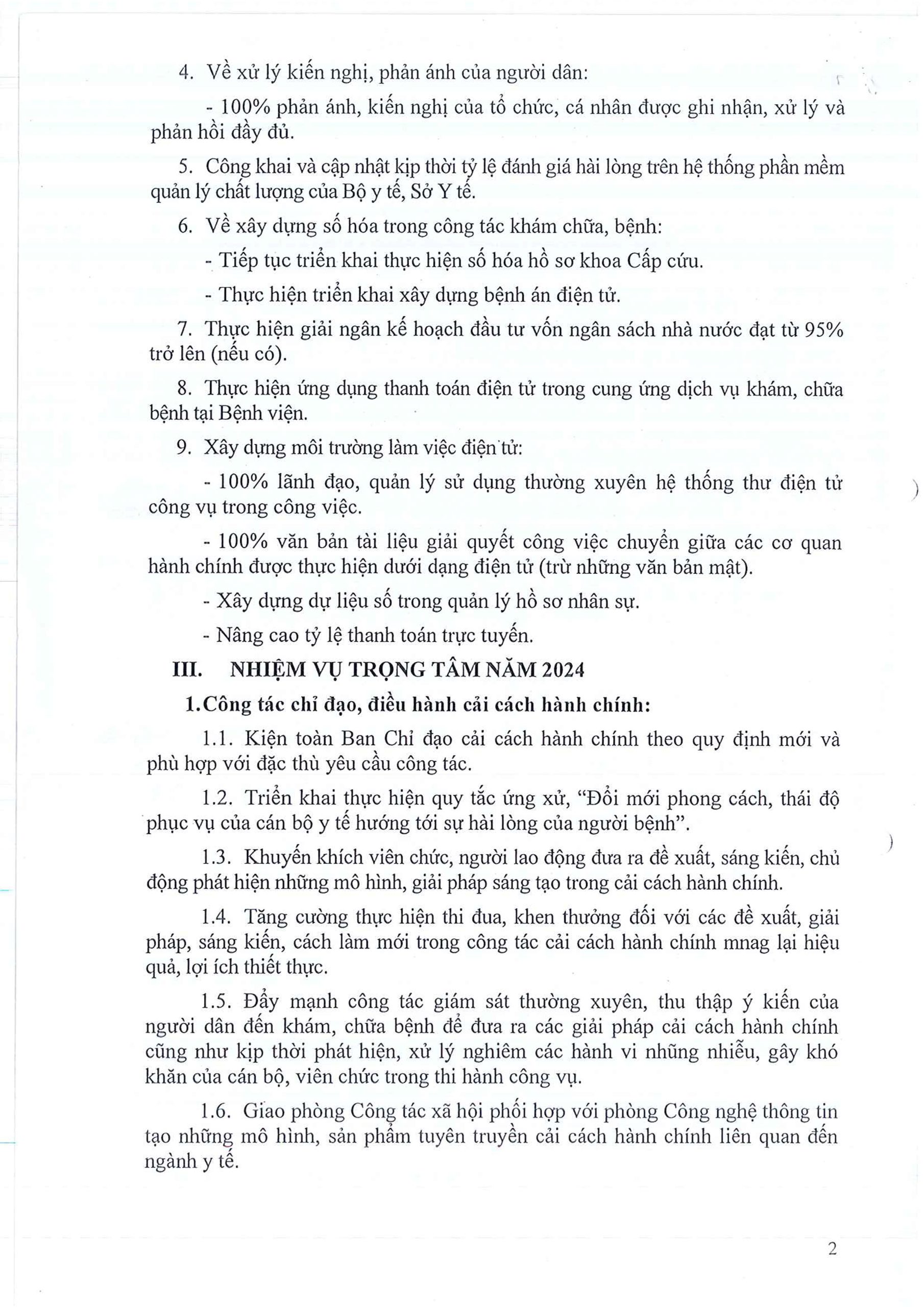 Kế hoạch cải cách hành chính năm 2024
